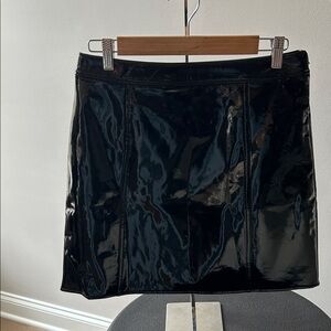 J. Crew Shiny Black Mini Skirt